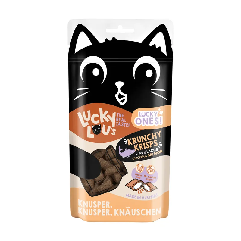 Highlight Lucky Lou Lucky Ones Krunchy Krisps Huhn und Lachs 60 g